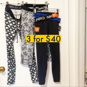 3 for $40 nike pro leggings